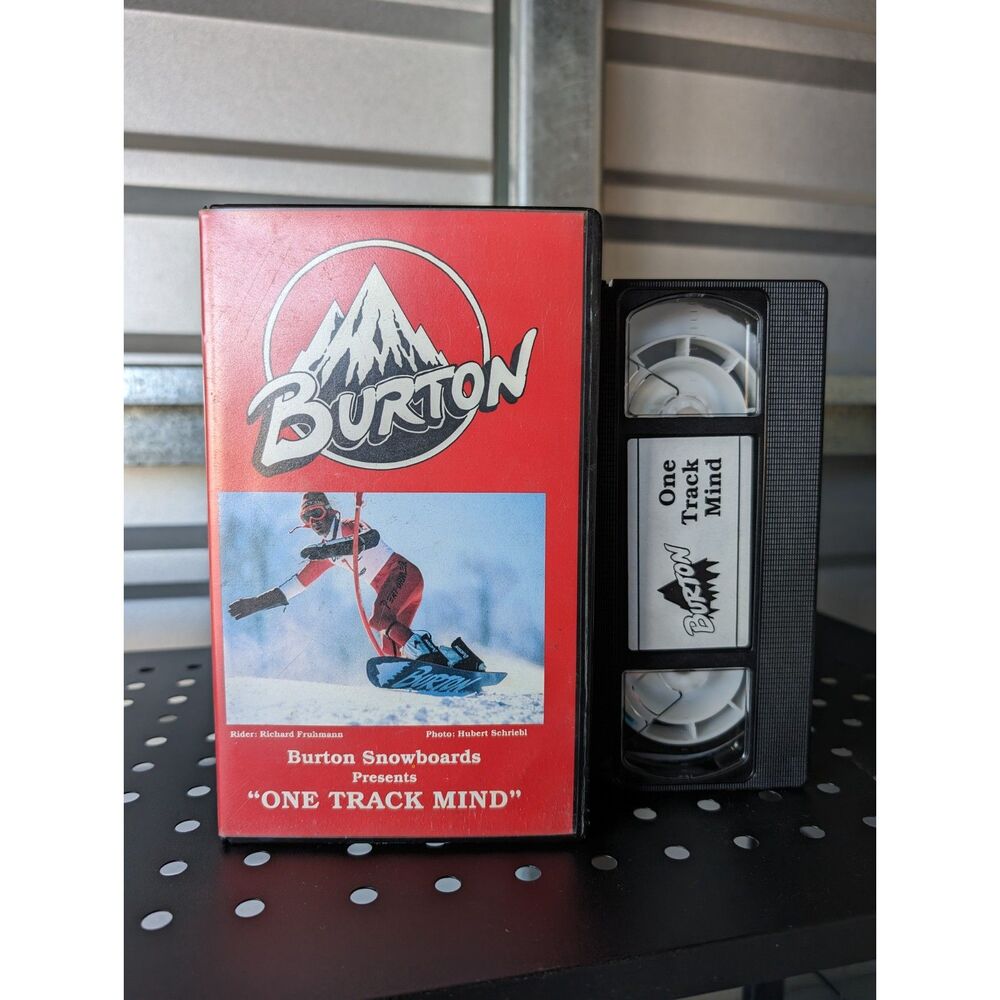 Burton Snowboards VHS 1986 One Track Mind Black plastic case